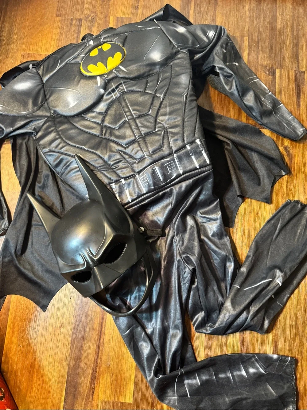 NWT Rubie’s DC Batman Muscle Chest Costume Size S 6/7 Complete 3 piece set